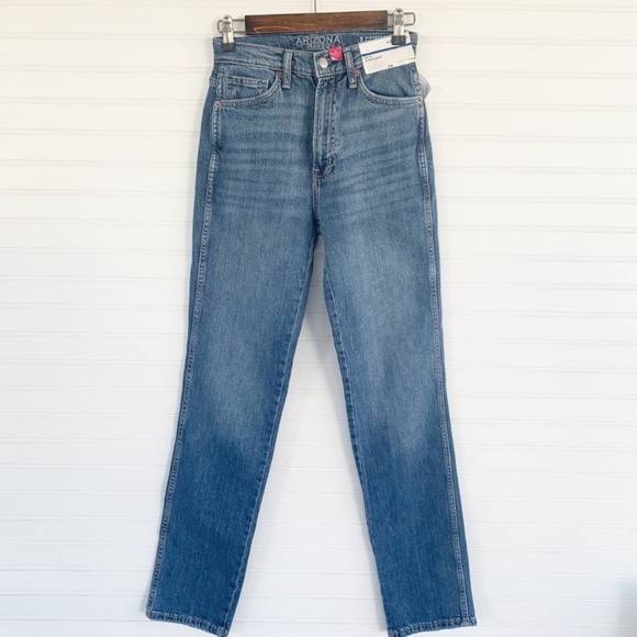 Arizona Jean Co. 90s straight highest rise slim blue jeans size 1 - Picture 1 of 6